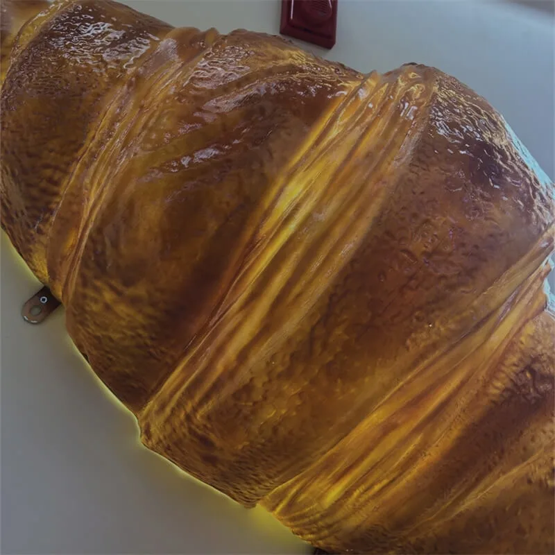 Lighted FRP Croissant Sculpture | Food-Themed Decor for Bakeries & Malls — view 4