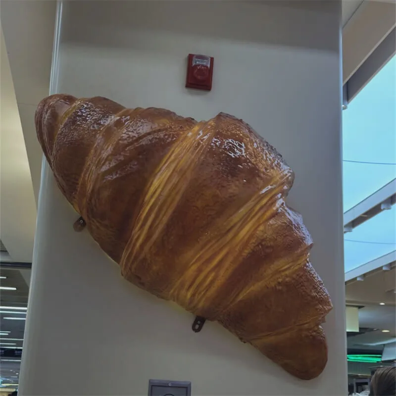 Lighted FRP Croissant Sculpture | Food-Themed Decor for Bakeries & Malls — view 2