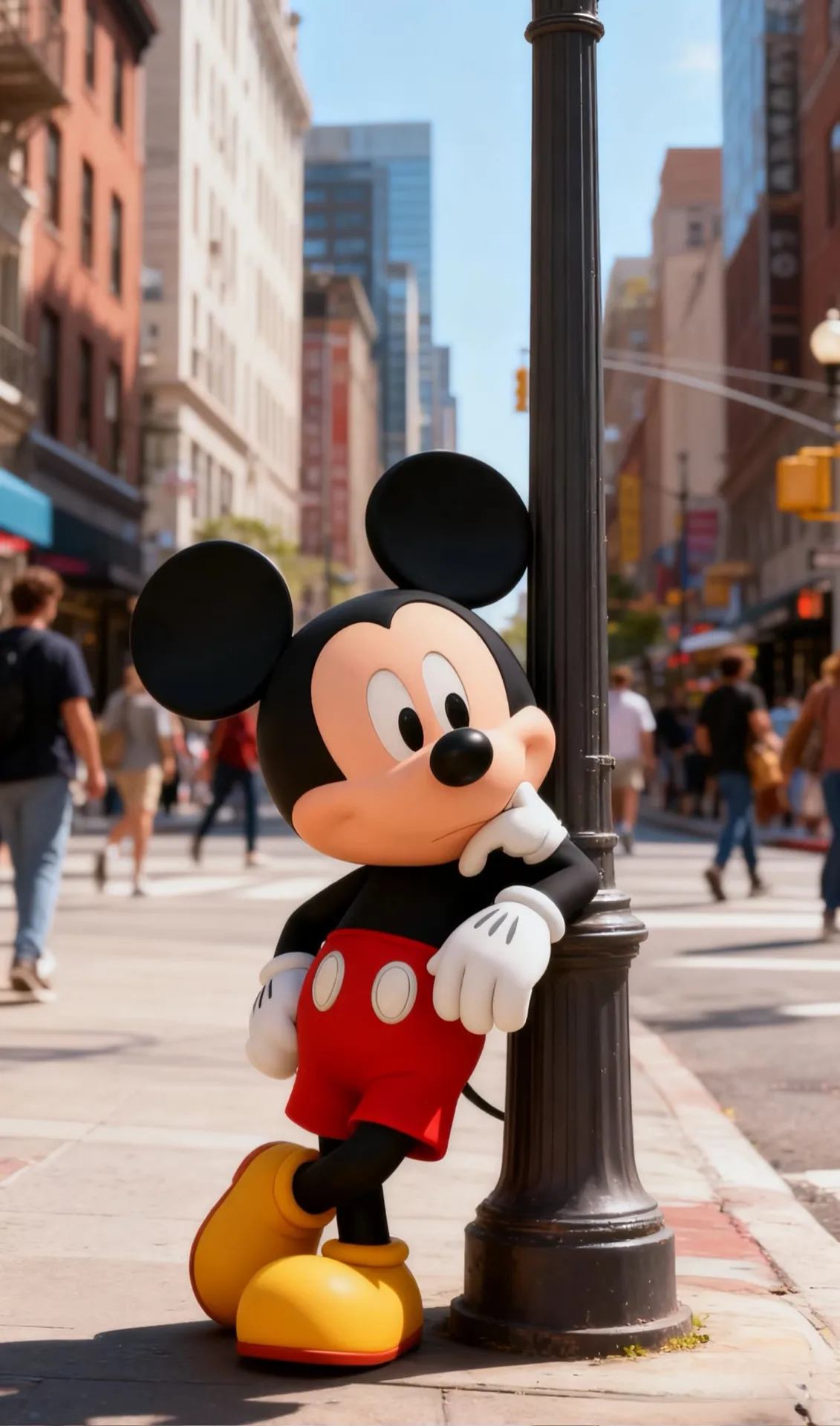 Lively Multi-Pose Mickey Mouse Fiberglass Sculpture for All Venues — view 4