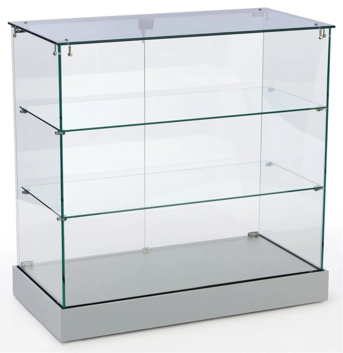 Lockable Freestanding Tempered Glass Display Cabinet
