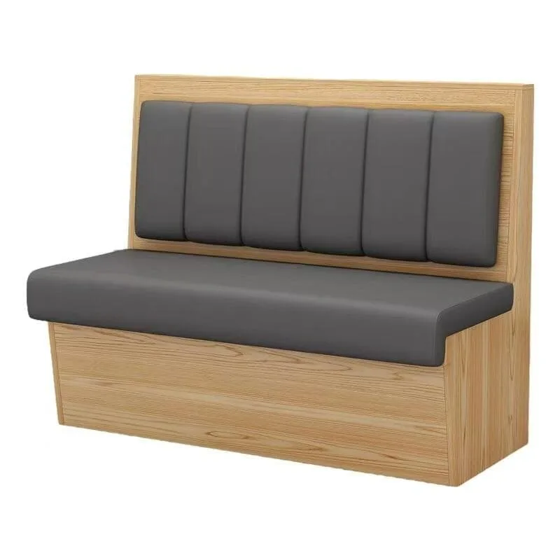 Log-Style commercial restaurant booths for burger & light food shop interior layout — view 6