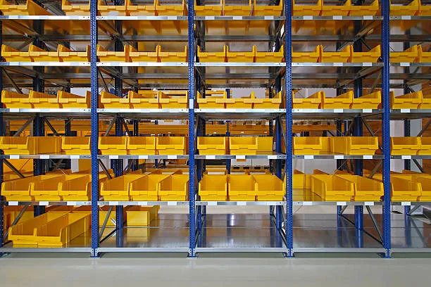 Long Span Metal Rack with Plastic Bins — view 4