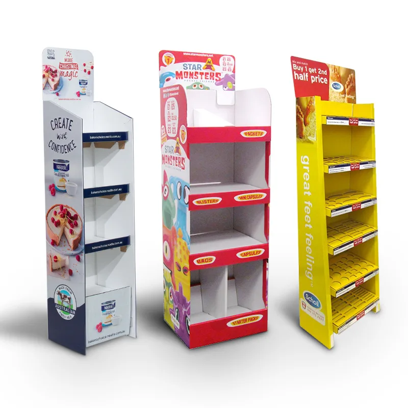 Lovely cardboard shelf design customized retail shop furniture