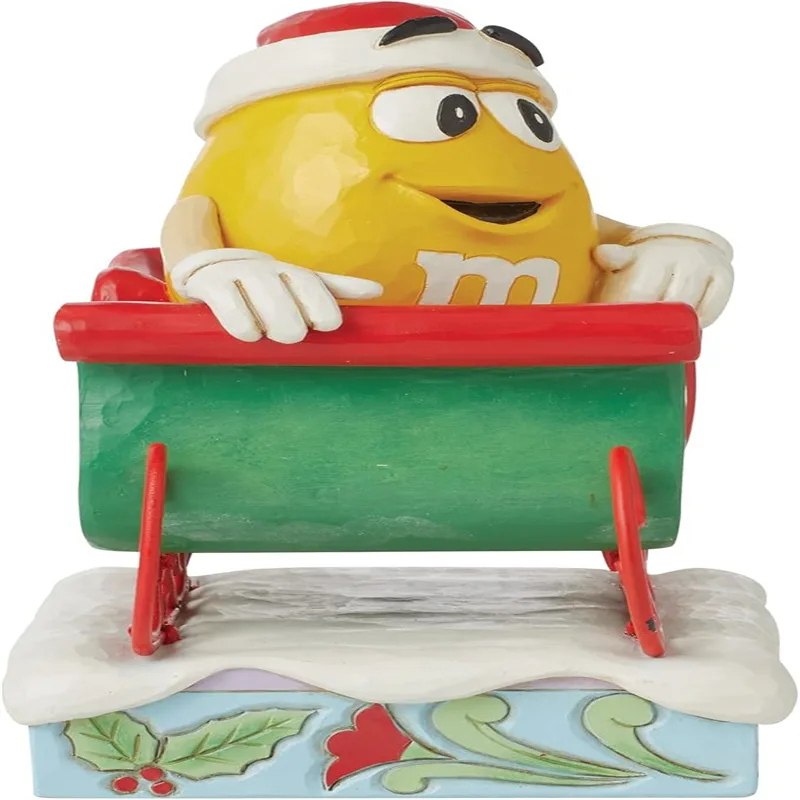 Lovely M&M statue Merry Christmas statue fiberglass product candy shop prop on sale — view 3