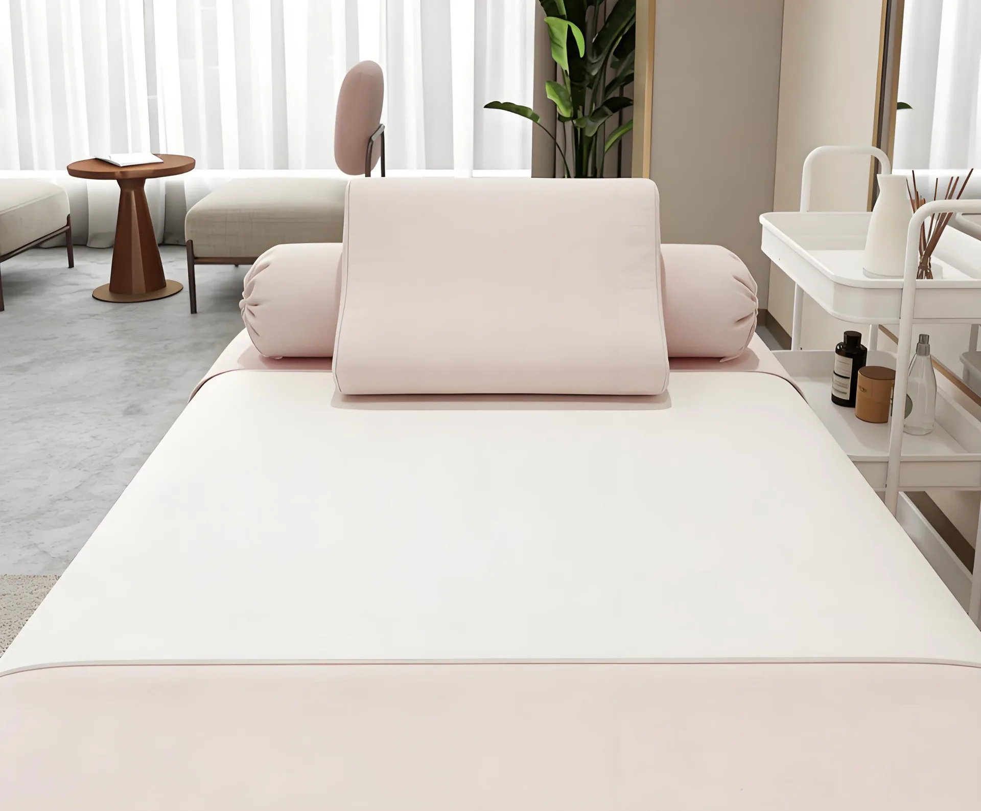 Luxury Beauty Sofa Bed for Salon Spa Massage Facial Treatment Adjustable Commercial Furniture with Custom Size Color — view 4