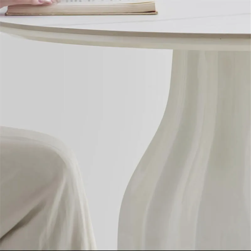 Luxury Fiberglass Table | Artificial Stone Top Oval Dining Table for Home and Commercial Use — view 4