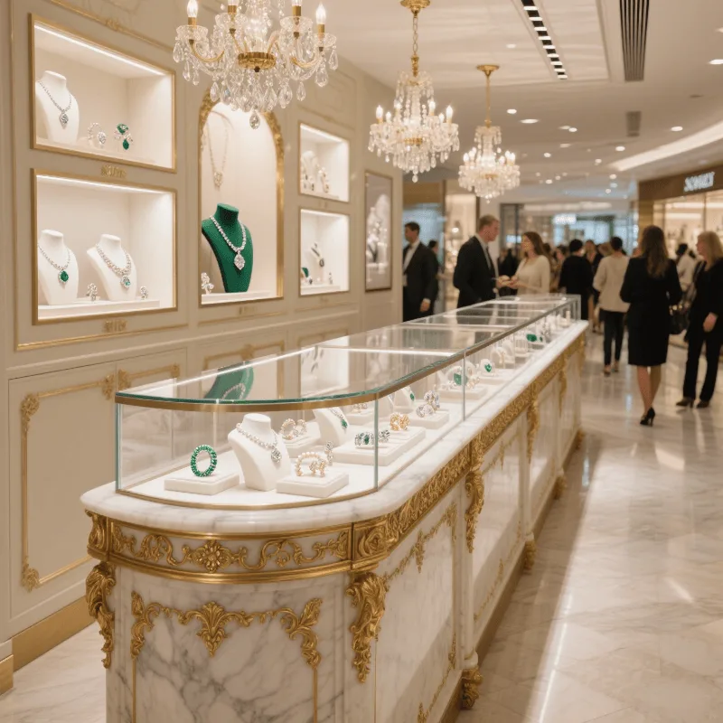 Luxury jewelry display showcase Jewelry store display counter — view 3