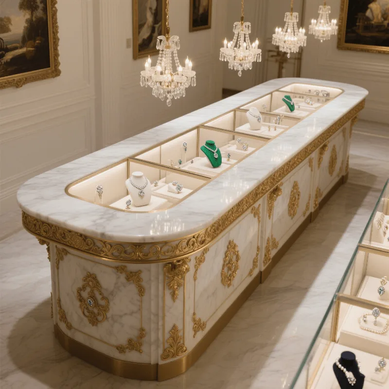 Luxury jewelry display showcase Jewelry store display counter