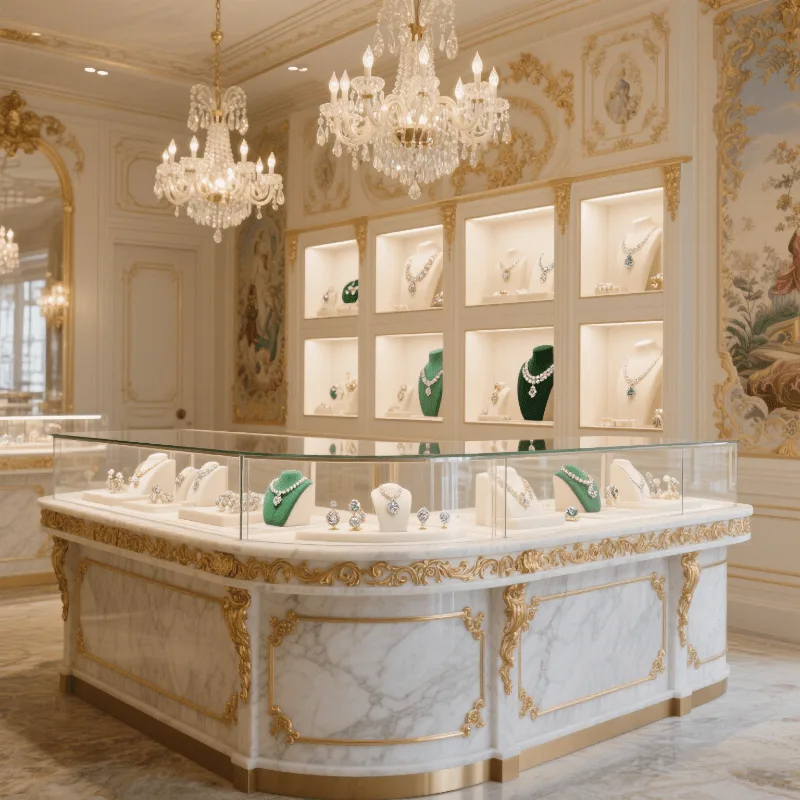 Luxury jewelry display showcase Jewelry store display counter — view 4