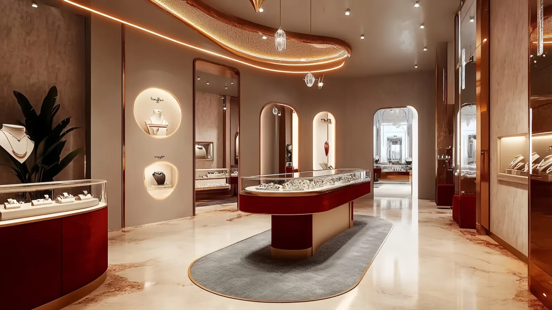 Luxury Jewelry Store Interior Design, Custom High‑End Jewellery Boutique Fit‑out With Display Counters — view 4