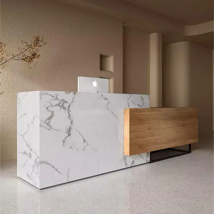 Luxury marble office reception desk factory direct sales in hot sale — view 3