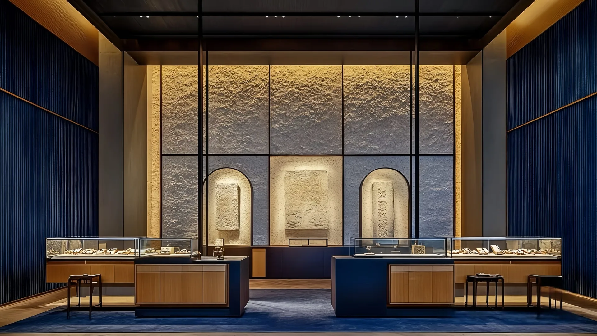 Luxury Minimalist Retail Interior Design | Modern Zen Boutique Showroom Concept — view 2