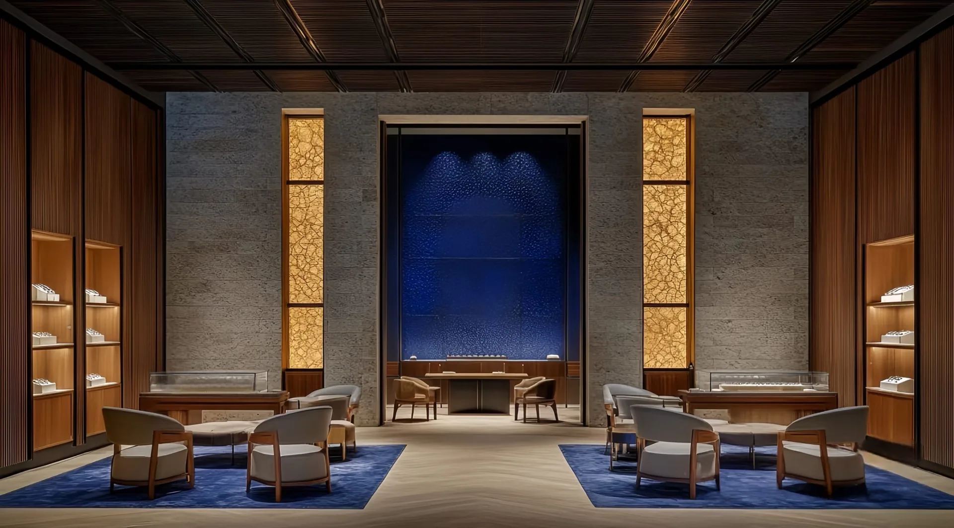 Luxury Minimalist Retail Interior Design | Modern Zen Boutique Showroom Concept
