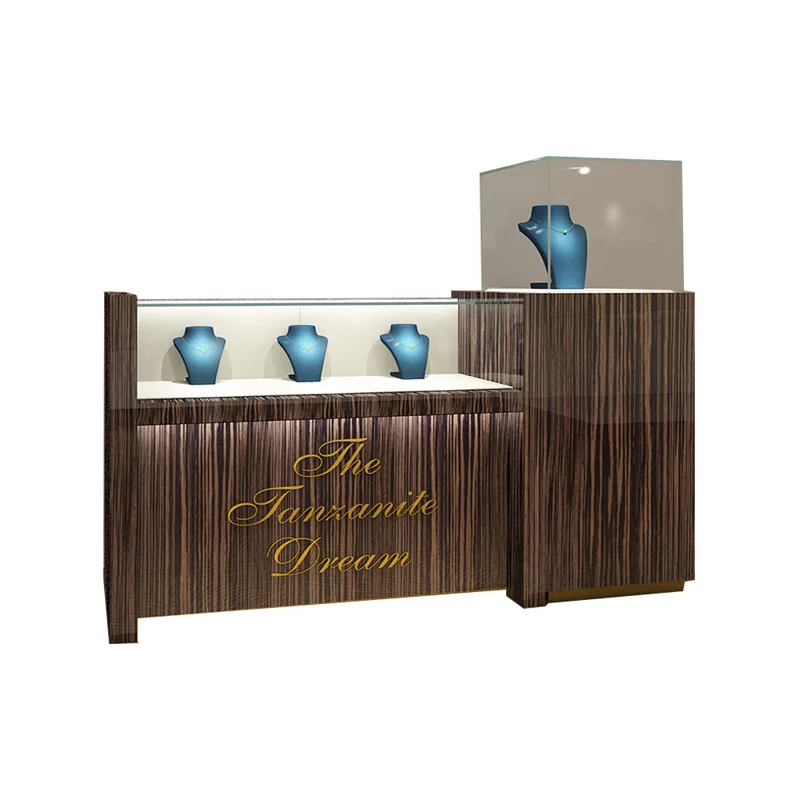 Magnificent jewelry display showcase luxury display counter cabinet for sale