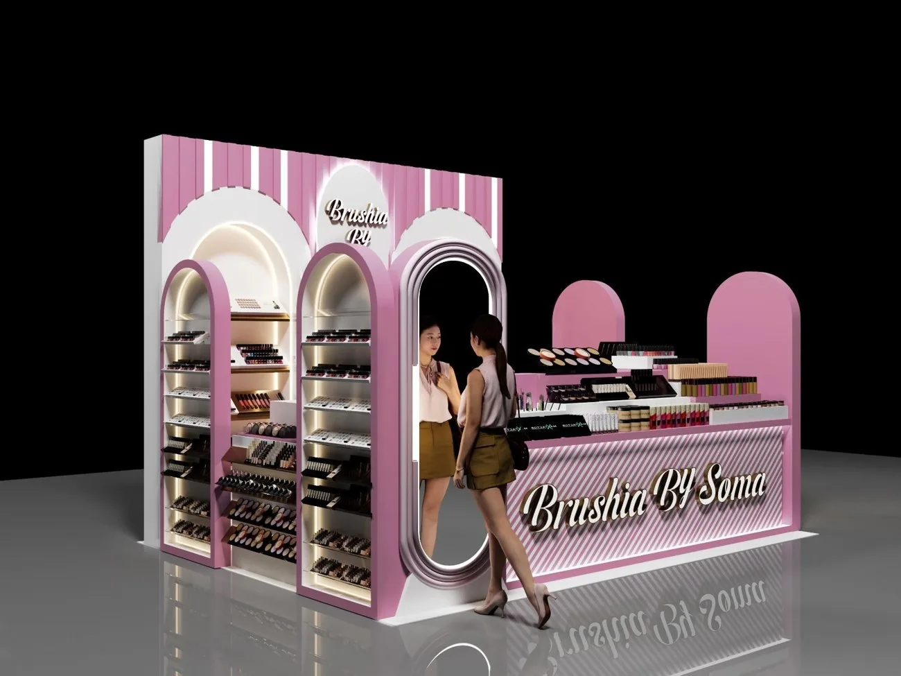 Makeup new kiosk design &Cosmetic showcace on sale — product detail 3