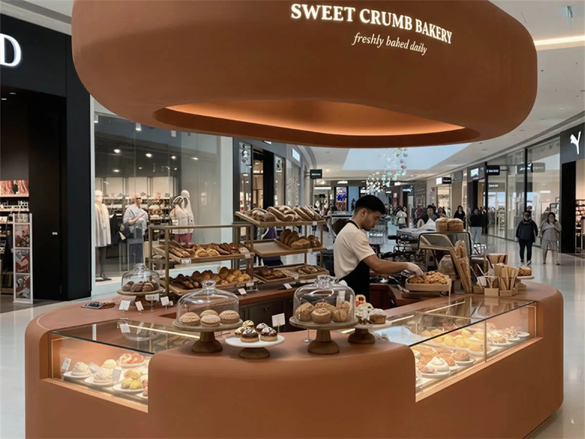 Mall Bakery Kiosk Food Display Counter — product detail 2