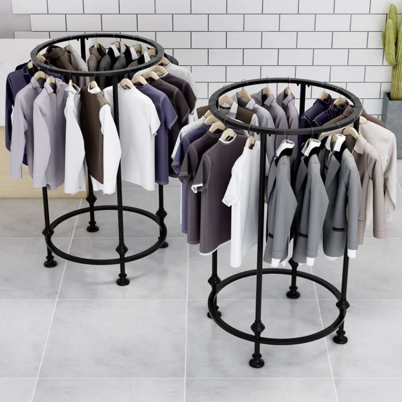 Metal display rack Circular clothing display rack for sale — view 4