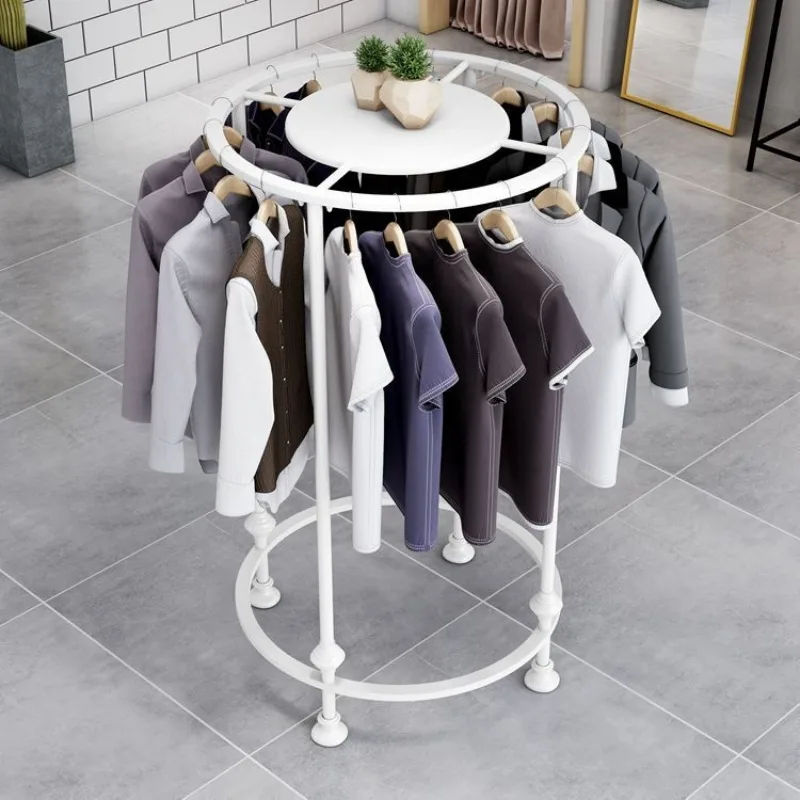 Metal display rack Circular clothing display rack for sale — view 3