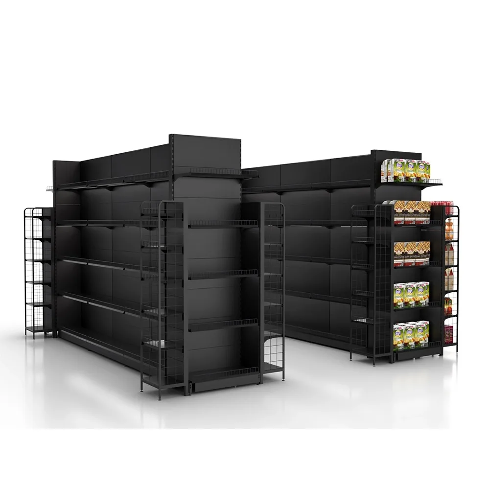 Metal Gondola Shelving with End Cap – Commercial Retail Display for Supermarkets & Grocery Stores — view 6