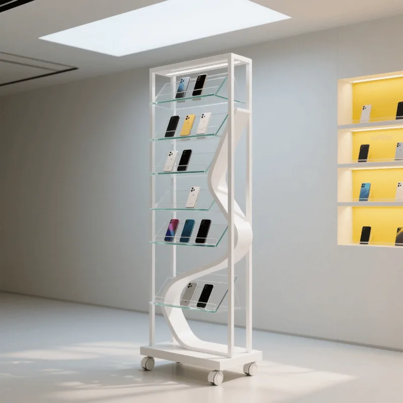 Metal mobile phone display shelf Mobile phone store display rack — view 5