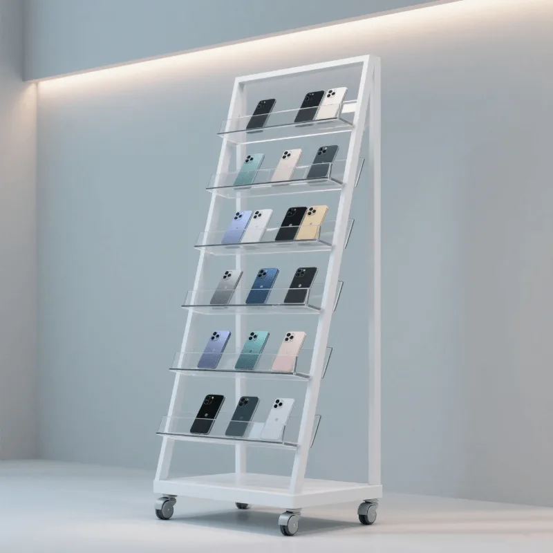 Metal mobile phone display shelf Mobile phone store display rack — view 4