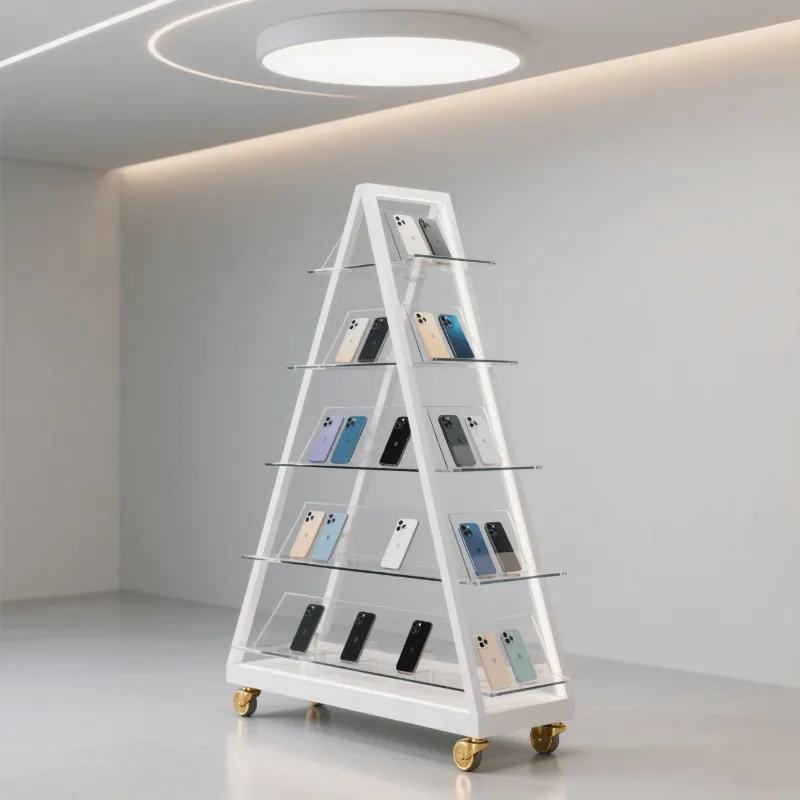 Metal mobile phone display shelf Mobile phone store display rack — view 3