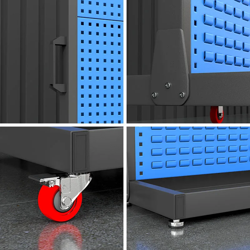 Metal Pegboard Display Stand Rack: Mobile Tool & Hardware Storage Solution — view 6