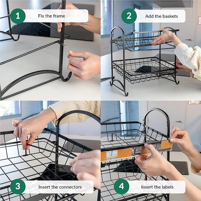 Metal snack display rack Retail store table display shelf — view 4