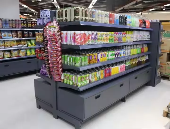 Metal snack display rack Supermarket wire rack display hook — view 5