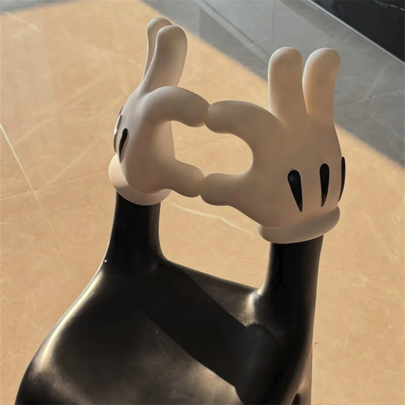 Mickey‑Inspired Heart‑Gesture Cartoon Leisure Chair, Viral Home & Commercial Fiberglass Chair — view 2
