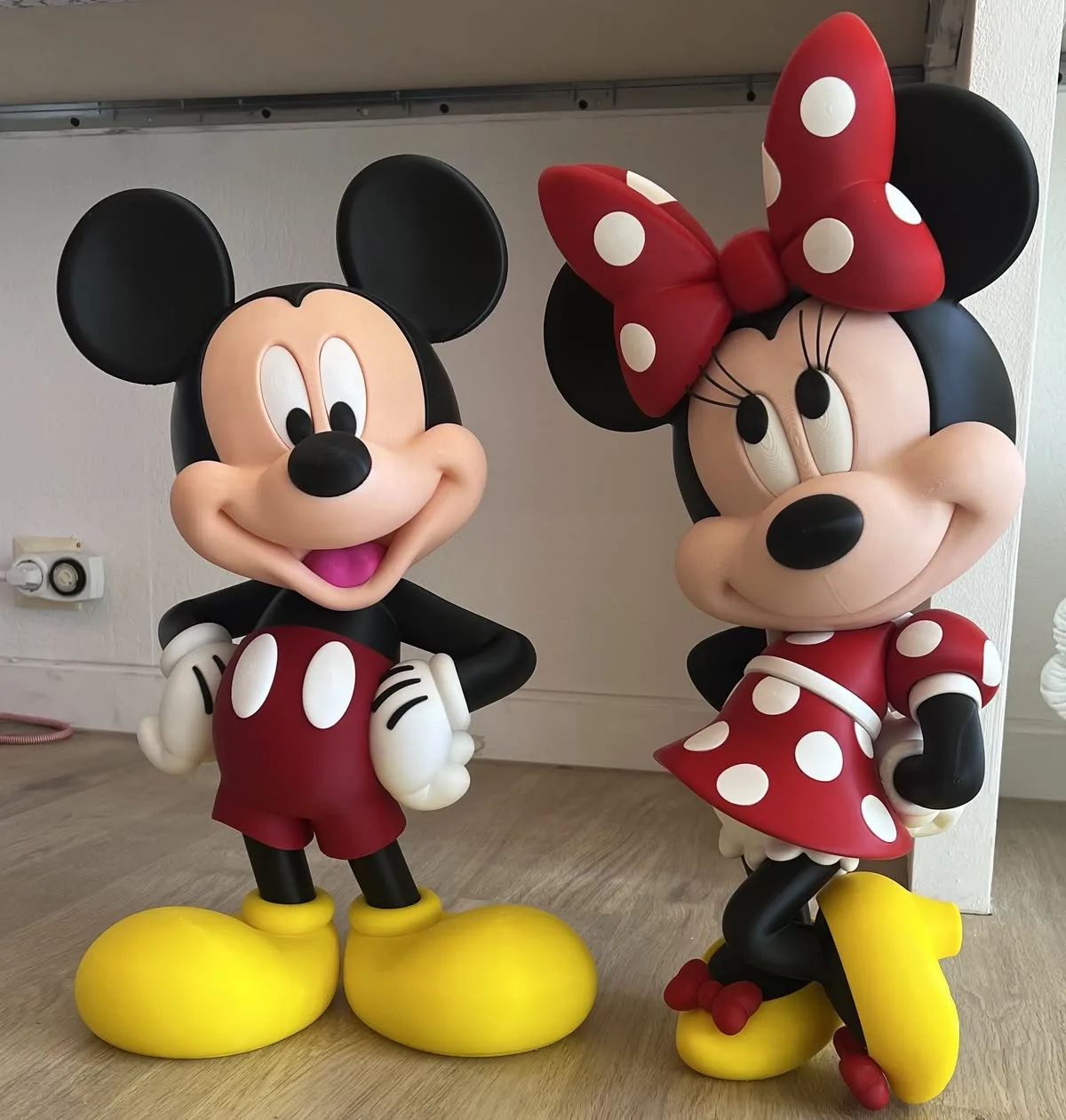 Mickey & Minnie Fiberglass Statue Set for Disney-Themed Spaces