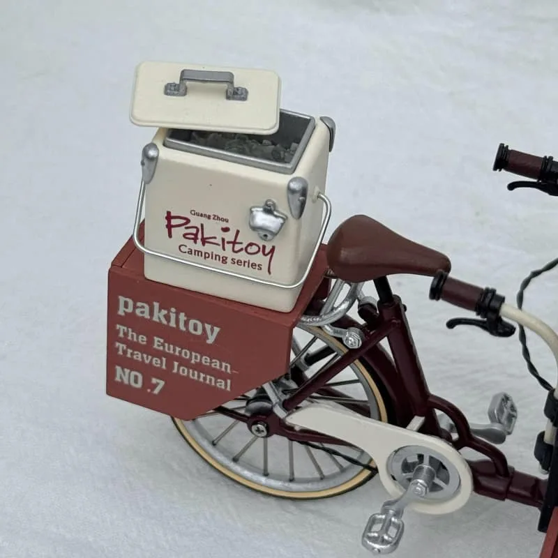 Mini Retro European Street Coffee Tricycle Booth Miniature Display Model — view 5
