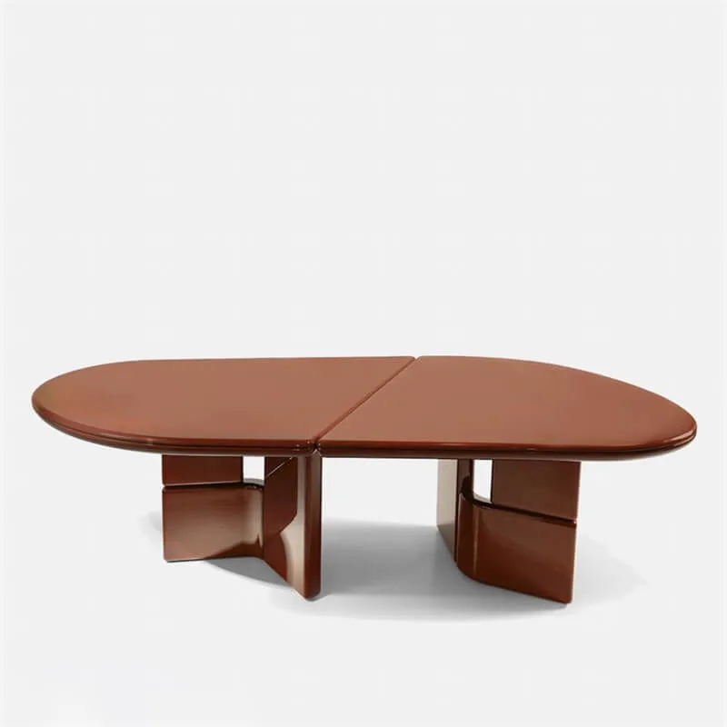 Minimalist Oval Office Desk | Modern Multi-Purpose Reception & Work Table — view 4