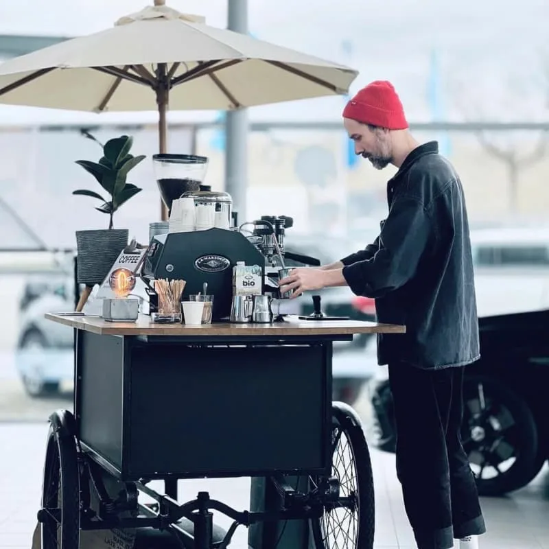 Mobile 3 Wheel Coffee Bike Stylish Outdoor Barista Station For Events & Markets — view 3