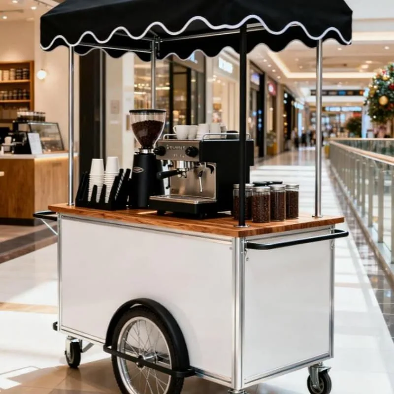 Mobile Coffee Cart‑Premium Wheeled Coffee Station for Mall Pop‑Up Events — view 3