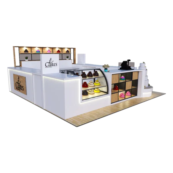 modern and nice sweet cake kiosk bakery display booth — product detail 3