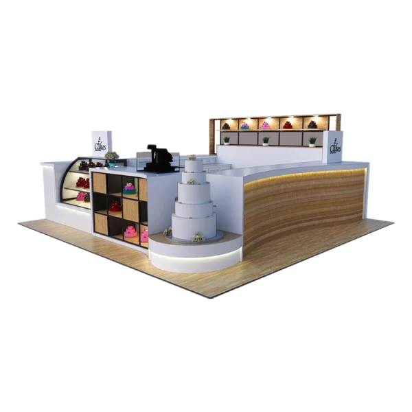 modern and nice sweet cake kiosk bakery display booth — product detail 2