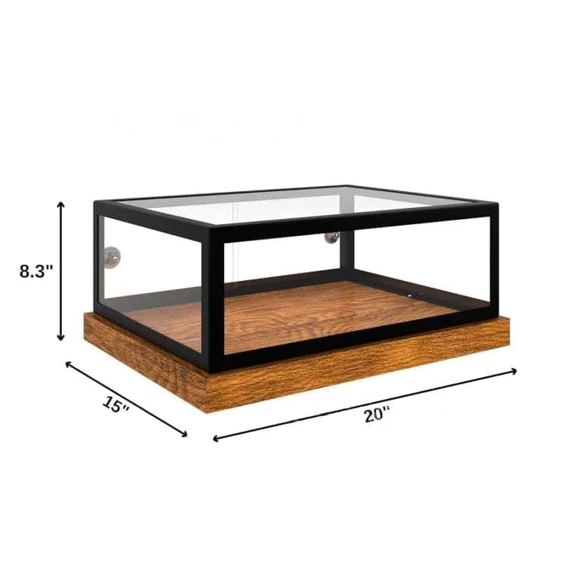 Modern Black Frame Sliding Glass Countertop Pastry Display Showcase — view 5