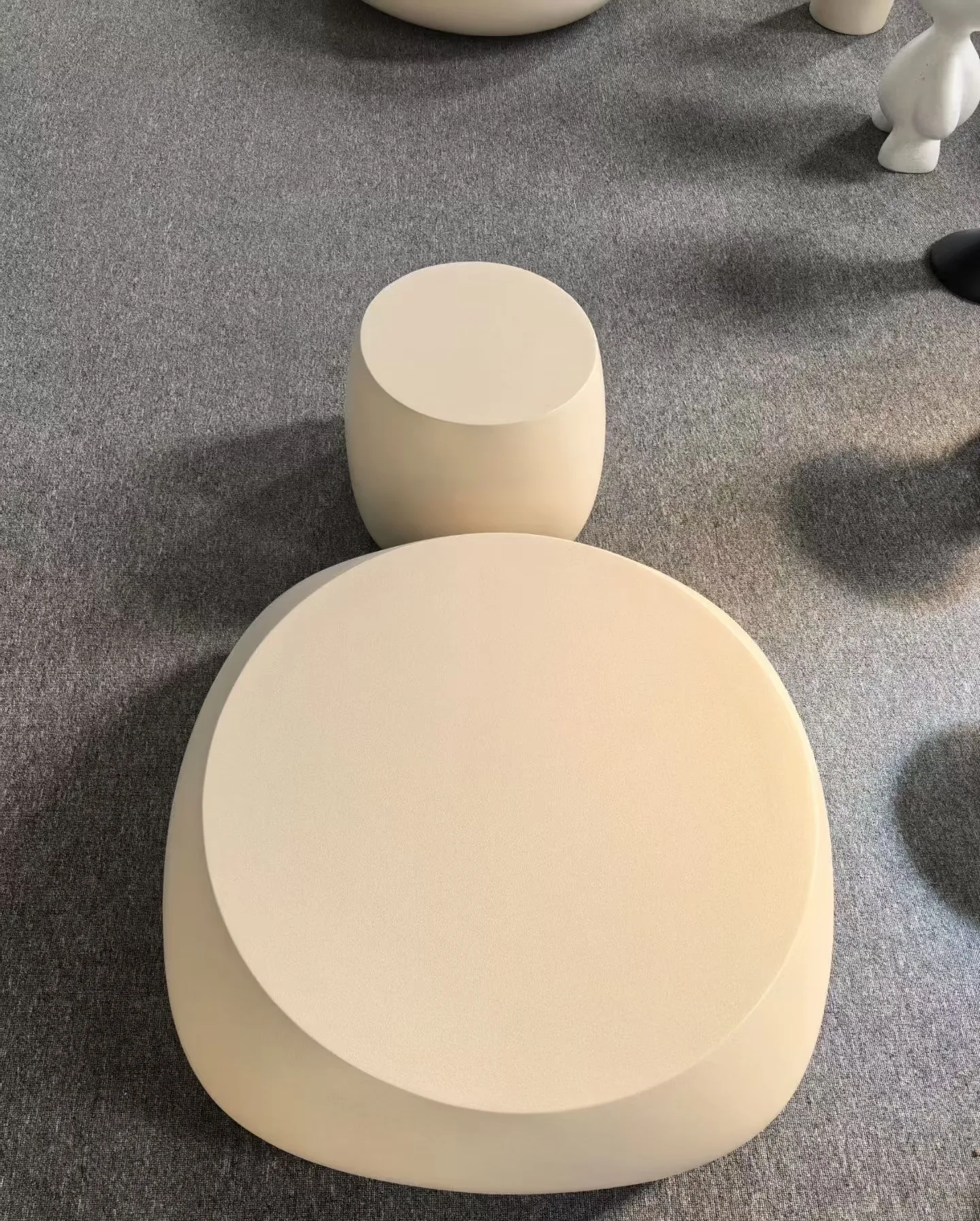 Modern Curved Fiberglass Seating | Whimsical Sculptural Stools for Boutiques & Homes — view 3