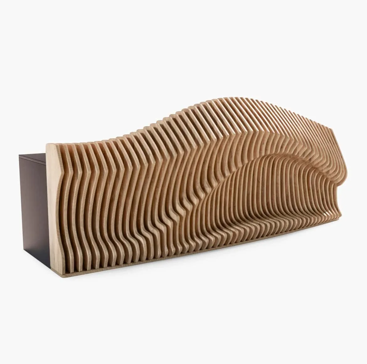 Modern Design Plywood Parametric Reception Desk — view 3