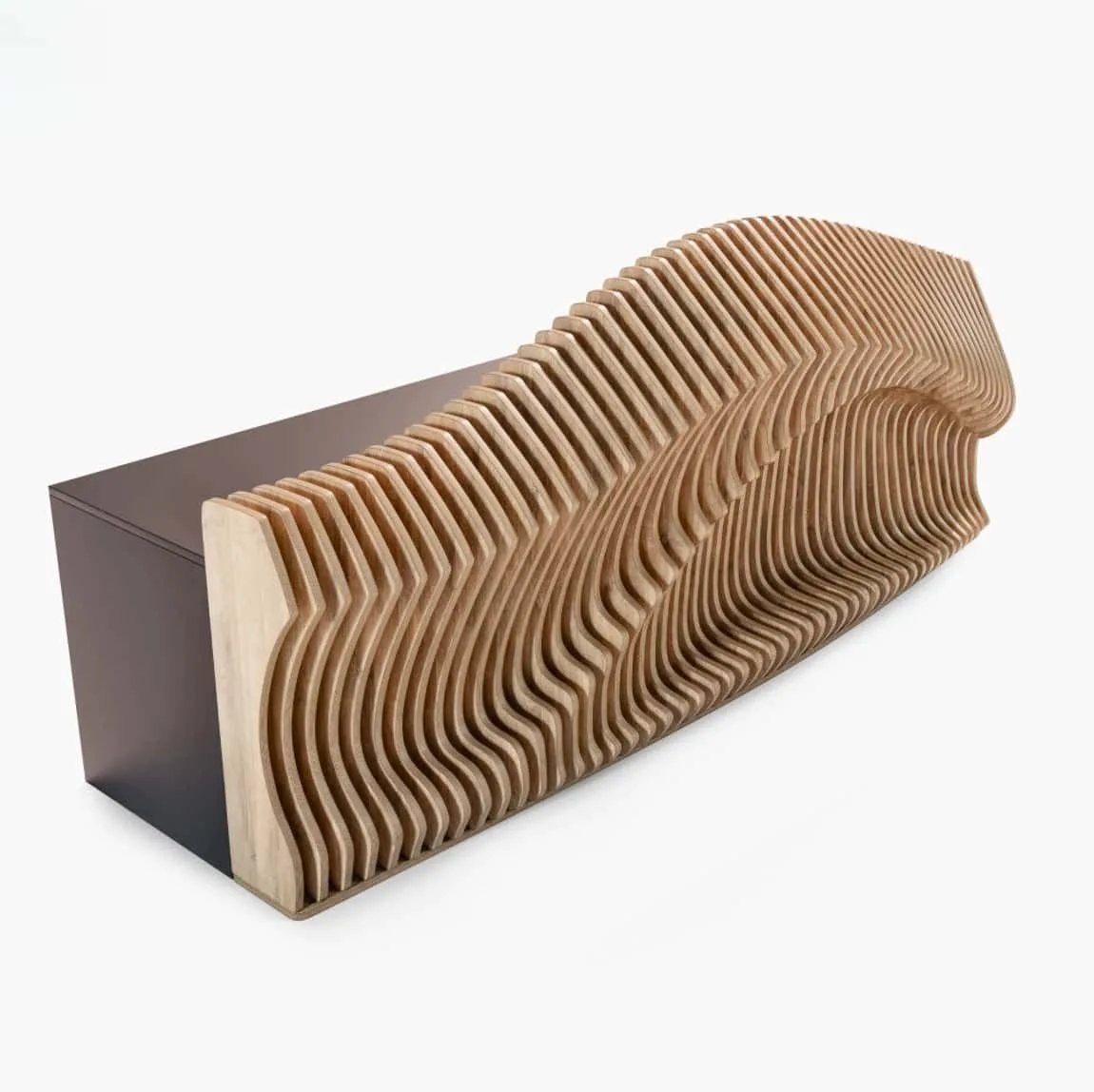 Modern Design Plywood Parametric Reception Desk — view 4