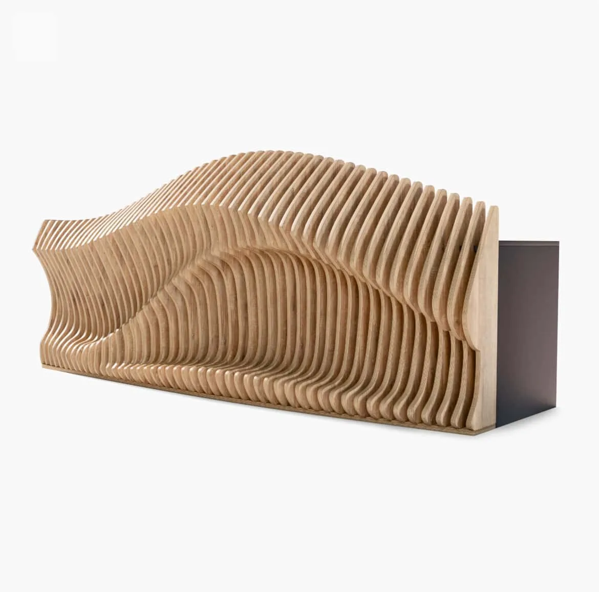 Modern Design Plywood Parametric Reception Desk — view 6