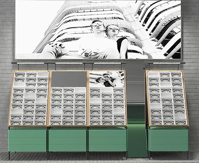 Modern eyewear display rack & customized sunglasses retail shop furniture — view 3
