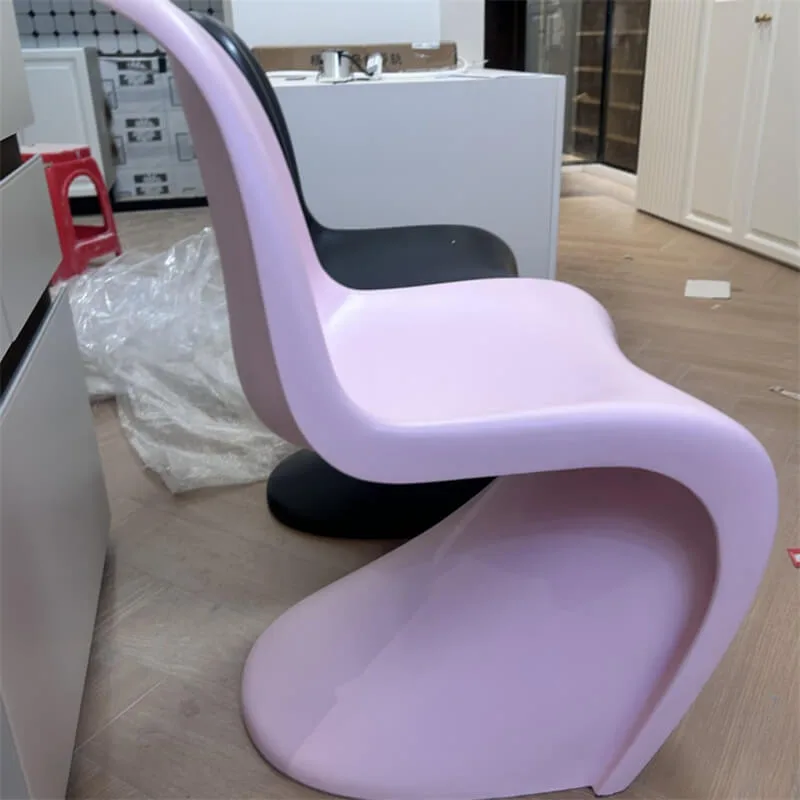Modern Fiberglass Chair | Curved Ergonomic Seat for Indoor & Outdoor Use — view 3