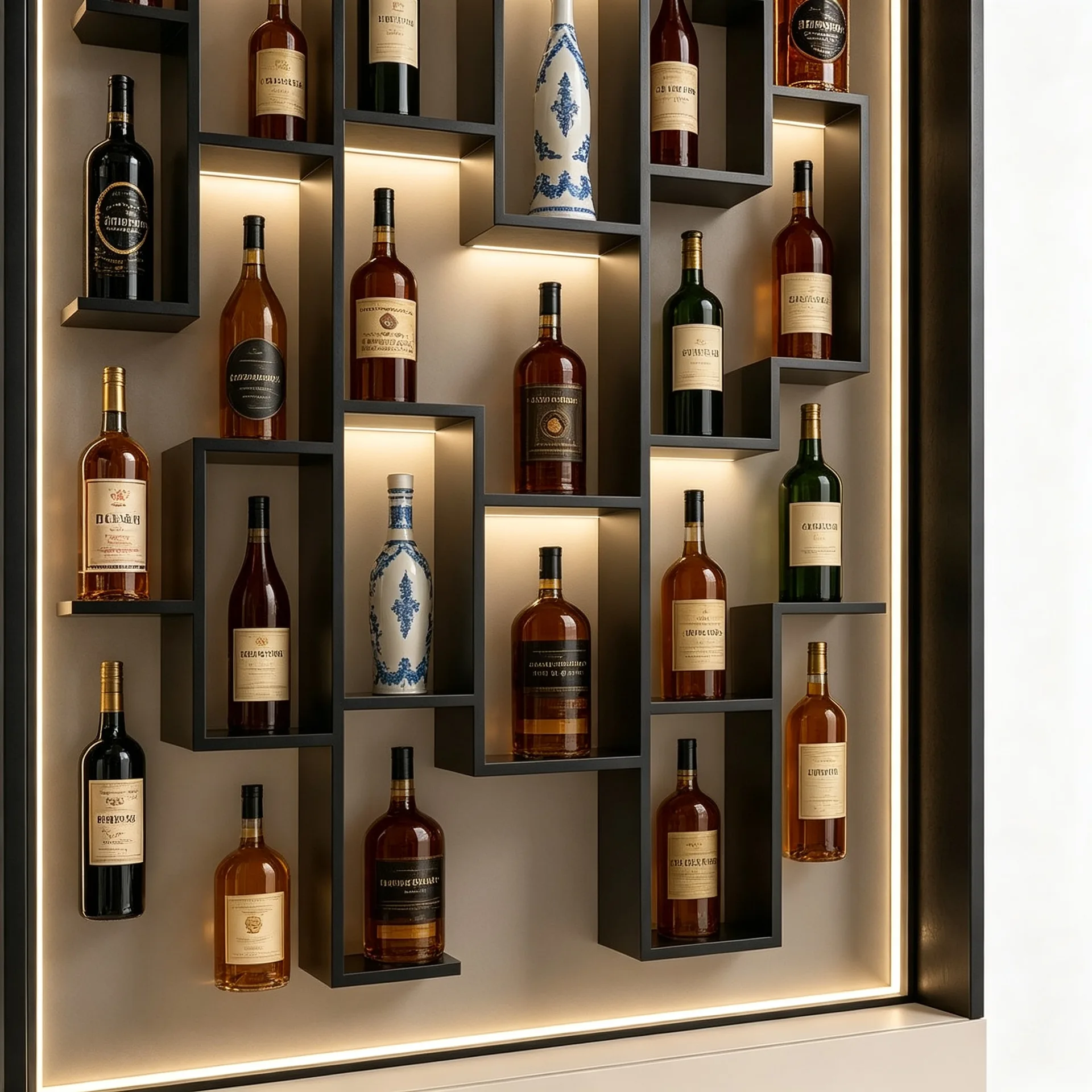 Modern Freestanding Liquor Display Cabinet for Wine Boutique — view 3