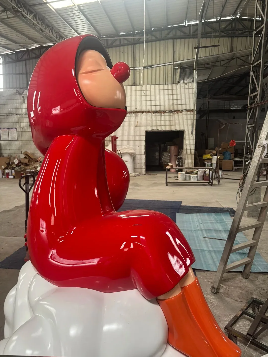 Modern Little Red Riding Hood Fiberglass Sculpture for Museums, Retail Windows & Storybook-Themed Spaces | Custom Poses & Colors Available