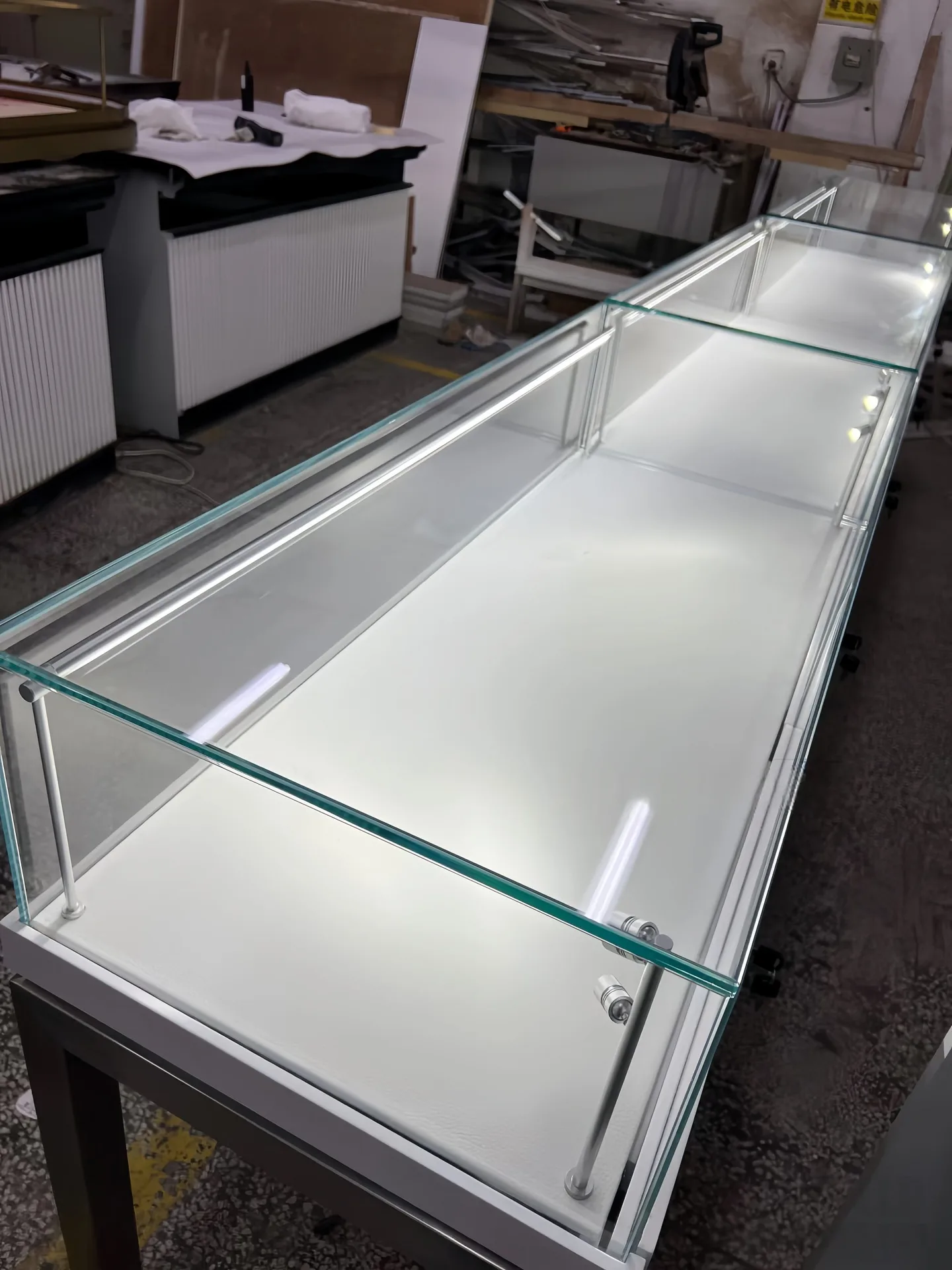 Modern Pull‑Out Drawer Jewelry Display Counter | Glass Retail Showcase — view 5