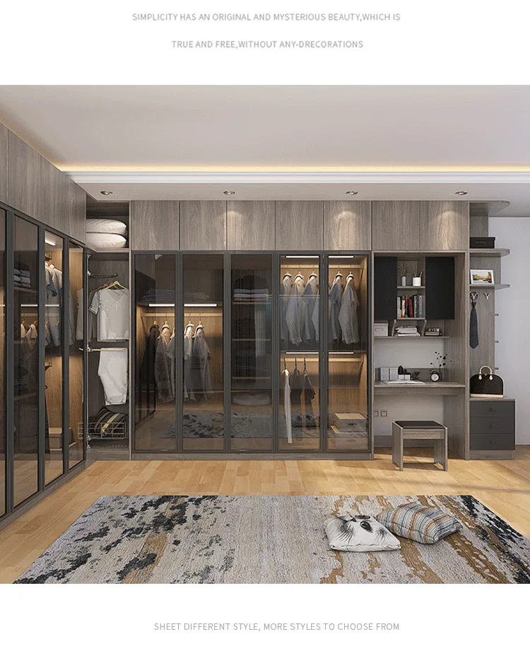 Modern walk-in clothing display cabinet Modern walk-in cabinet storage cabinet — view 3