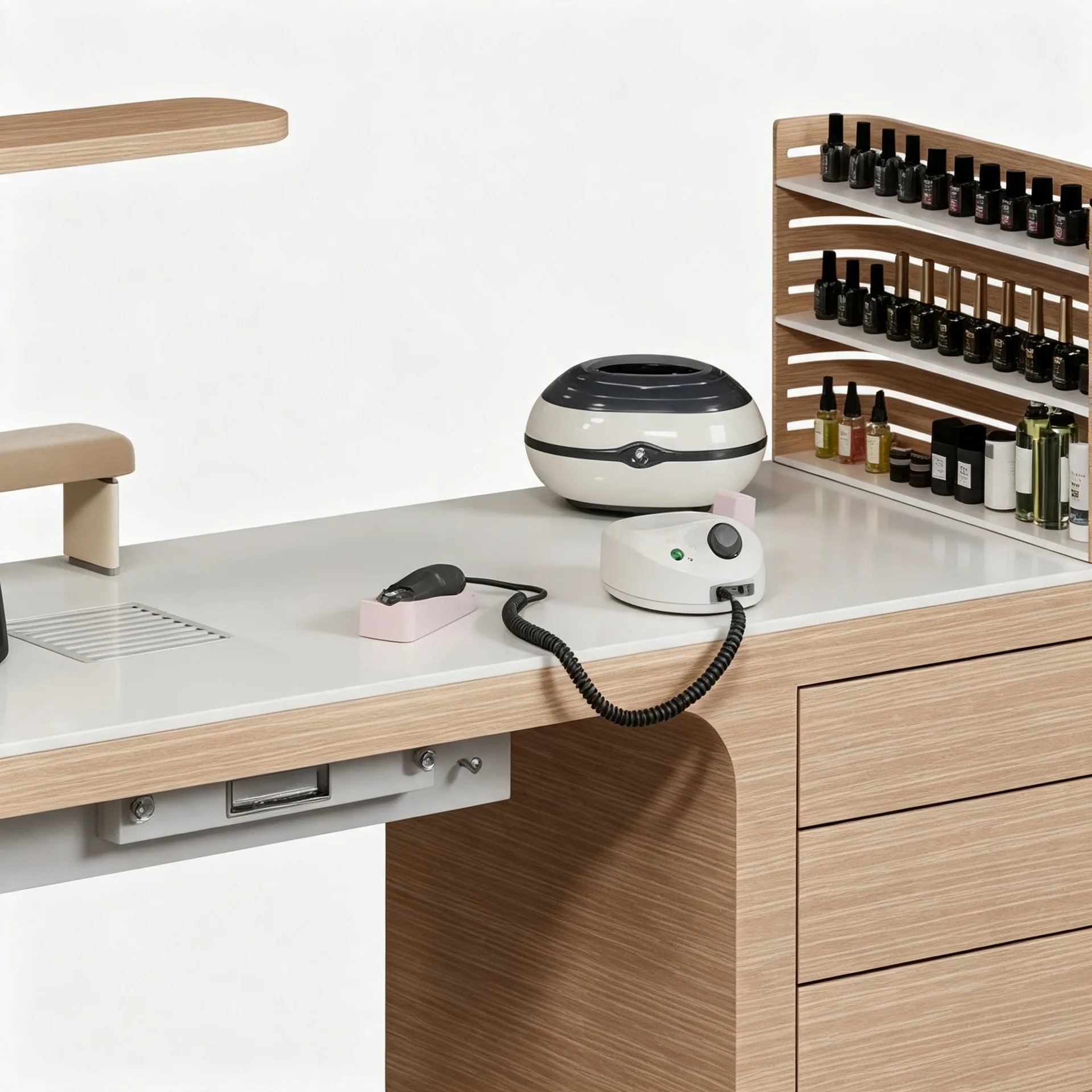 Modern Wooden Manicure Nail Table for Beauty Salon&Nail Spa Studio — view 3