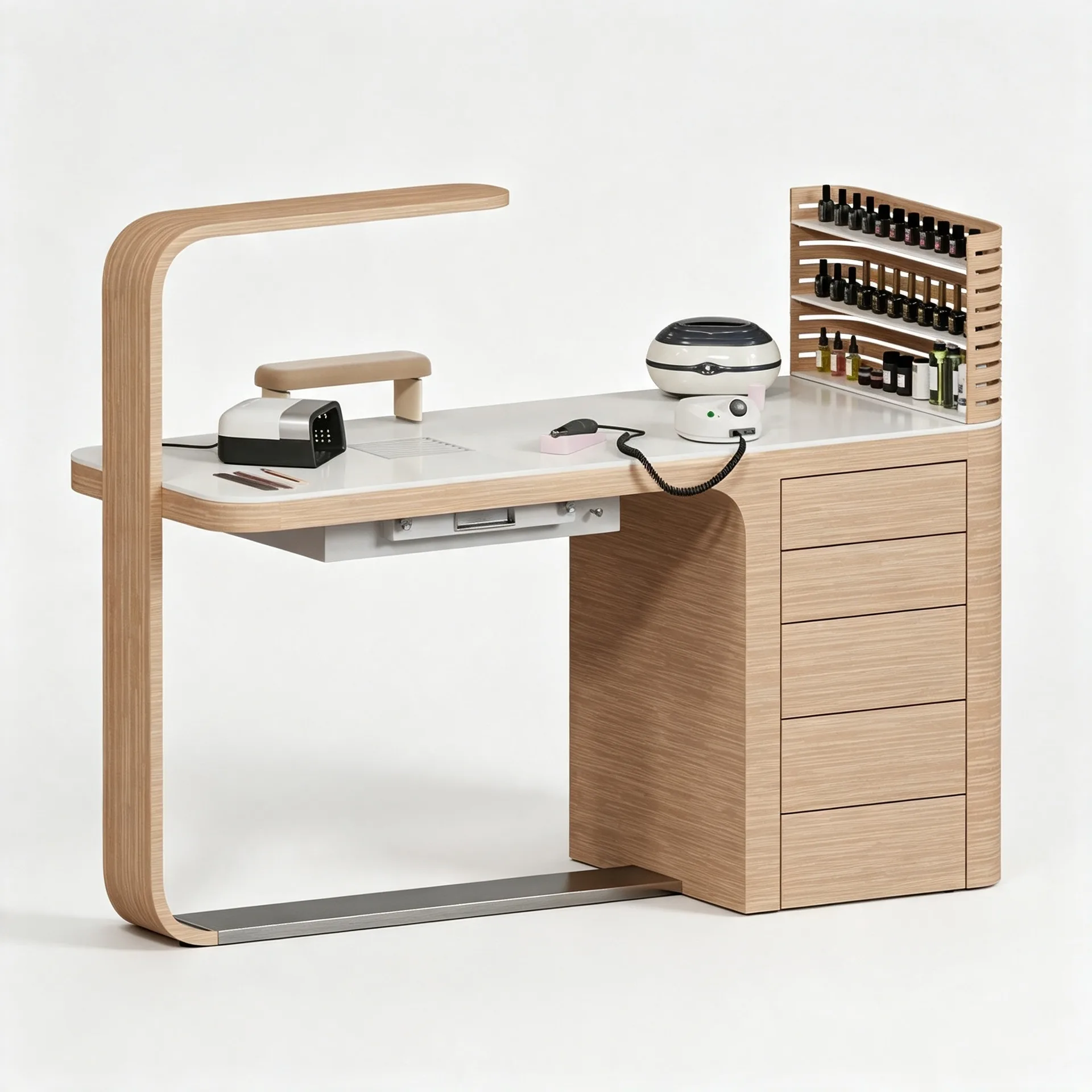 Modern Wooden Manicure Nail Table for Beauty Salon&Nail Spa Studio